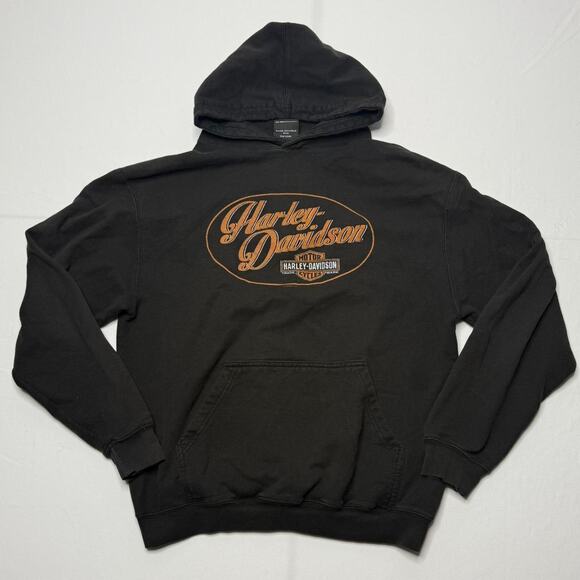 Harley-Davidson Saddleback Utah Hoodie Black Size M - Picture 1 of 5